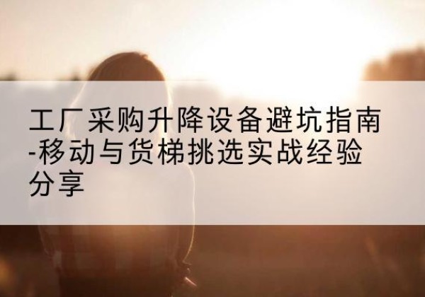 兰坪移动式升降机怎么选-工厂采购升降设备避坑指南-移动与货梯挑选实战经验分享
